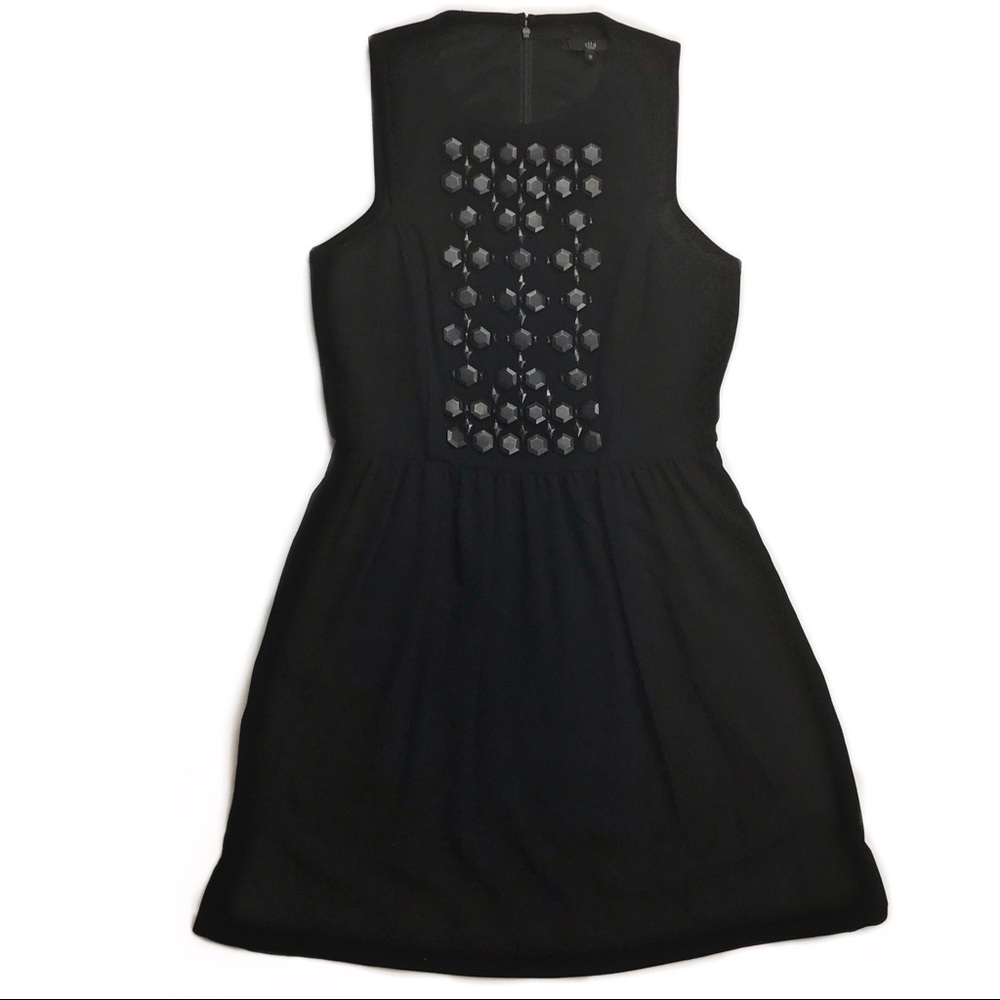 Tibi Black Sleeveless Beaded Dress Size 10 B-AA - Picture 2 of 5